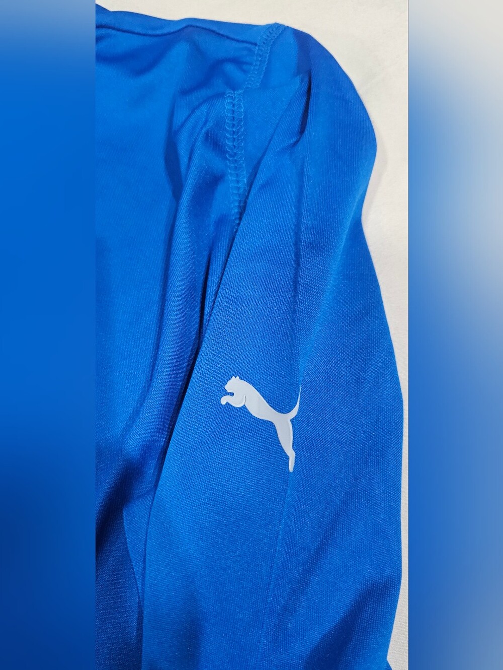 Puma Women's Royal Blue Full-Zip Icon Long Sleeve Size Medium - Picture 3 of 6